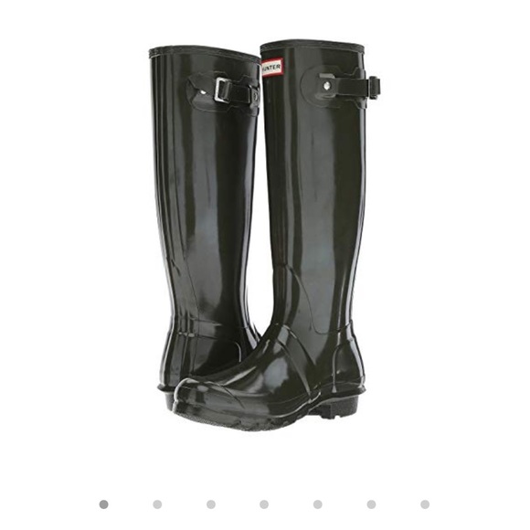 Hunter Shoes - Tall Gloss Black Hunter Rain Boots